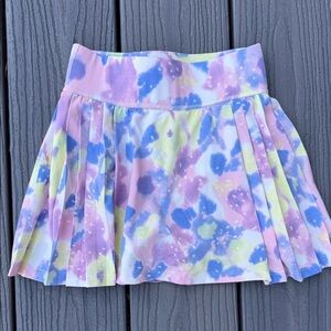 Yogalicious Girls Pastel Tie-Dye Skort in Pink, Blue & Yellow